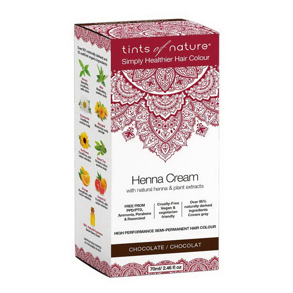 Henna Cream Chocolate Tints of Nature 2.46 Oz